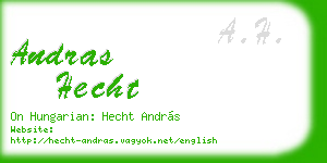 andras hecht business card